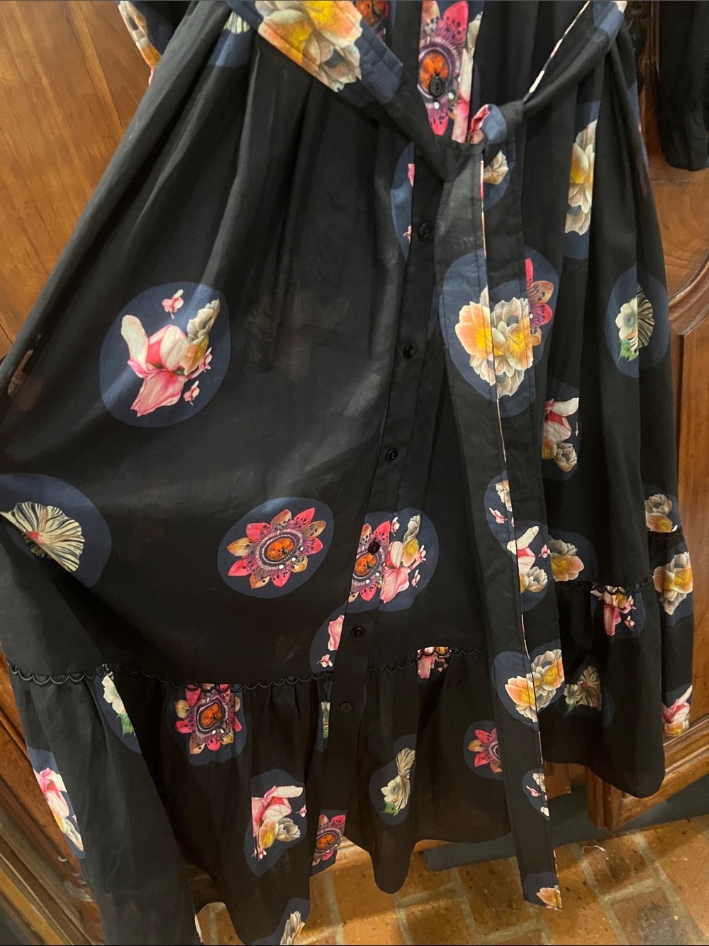 Cynthia Rowley Moonlit Fleur Voile Midi Dress - Picture 6 of 8